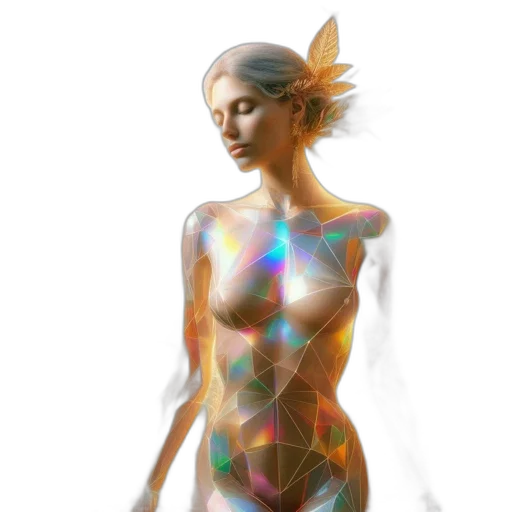 dress, jewelry, robot, 3d render, fantasy art, concept art, photorealistic, outer space transparent PNG cut-out