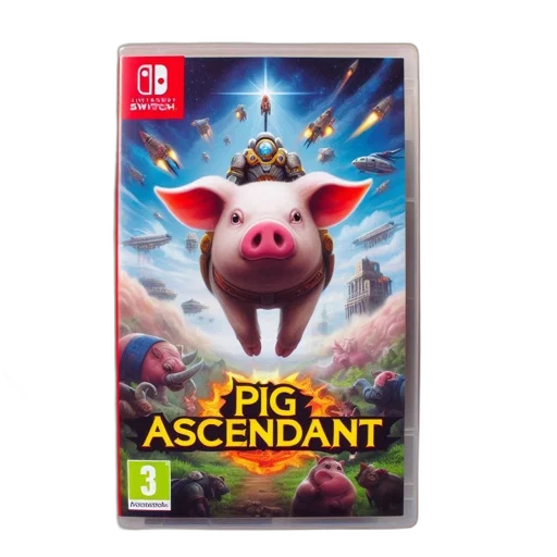 concept art, 3d render, nintendo, switch, game, case, featuring, large transparent PNG cut-out