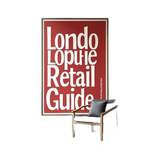furniture, large, poster, says, london, retail, city, guide transparent PNG cut-out