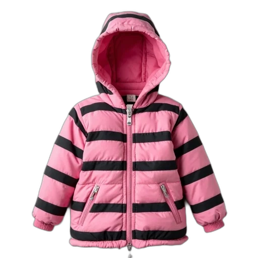 jacket, pink, black, stripe, infant, toddler, girls transparent PNG cut-out