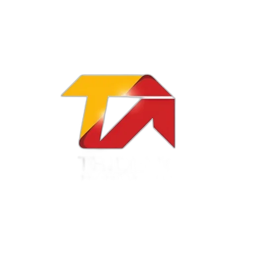 staff, 3d render, stylized, logo, featuring, red, yellow, geometric transparent PNG cut-out