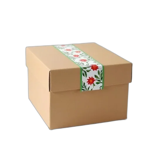furniture, 3d render, brown, cardboard, box, green, white, striped transparent PNG cut-out