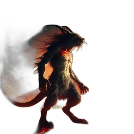 dragon, creature, animal, concept art, fantasy art, 3d render, photorealistic, fire transparent PNG cut-out
