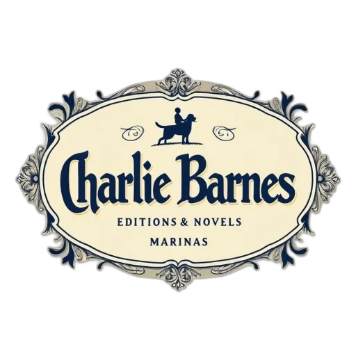 stylized, illustration, name, charlie, barnes, within, decorative, frame transparent PNG cut-out