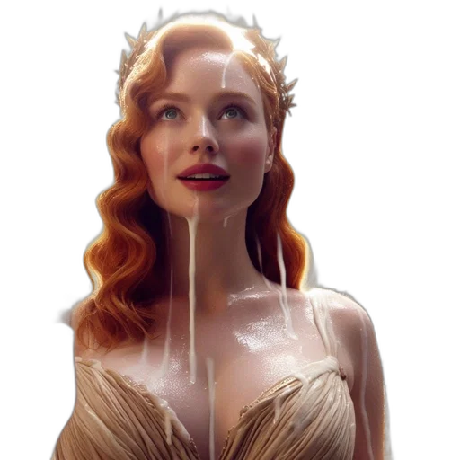 crown, dress, jewelry, fantasy art, concept art, photorealistic, comic book art, underwater transparent PNG cut-out