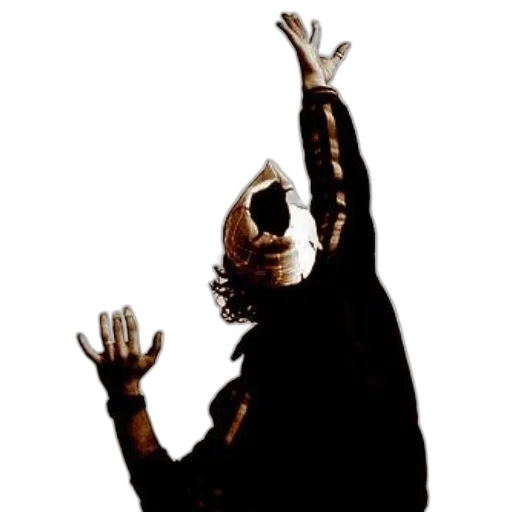 mask, creature, jacket, staff, concept art, 3d render, silhouette, person transparent PNG cut-out