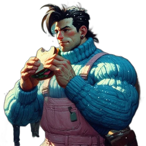 jacket, food, weapon, animal, concept art, comic book art, cyberpunk, pixel art transparent PNG cut-out