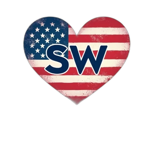 stylized, image, featuring, word, heart, shape, red, white transparent PNG cut-out