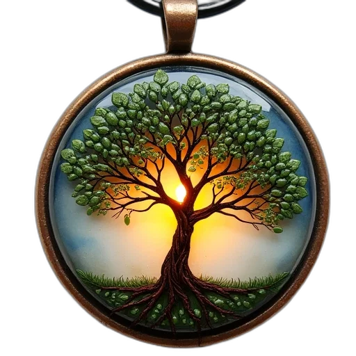 jewelry, tree, photorealistic, 3d render transparent PNG cut-out