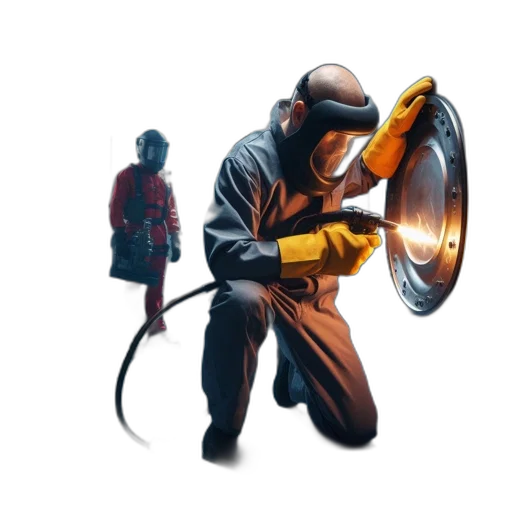 staff, weapon, robot, mask, concept art, comic book art, cyberpunk, pixel art transparent PNG cut-out