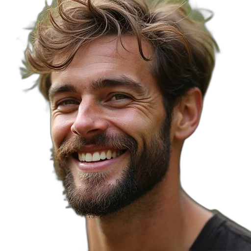 hair, face, staff, crown transparent PNG cut-out