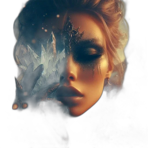 mask, face, crown, dragon, fantasy art, photorealistic, concept art, comic book art transparent PNG cut-out