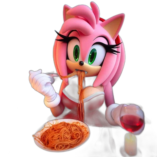 food, animal, creature, 3d render, concept art, pixel art, vaporwave, animated transparent PNG cut-out