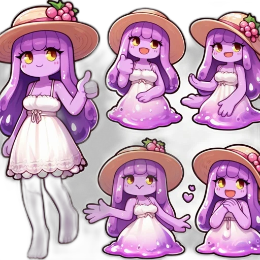 hat, creature, dress, concept art, pixel art, anime, fantasy art, pastel transparent PNG cut-out