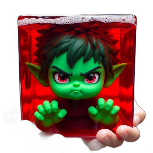 3d render, concept art, pixel art, fantasy art, hand, holds, cube, containing transparent PNG cut-out