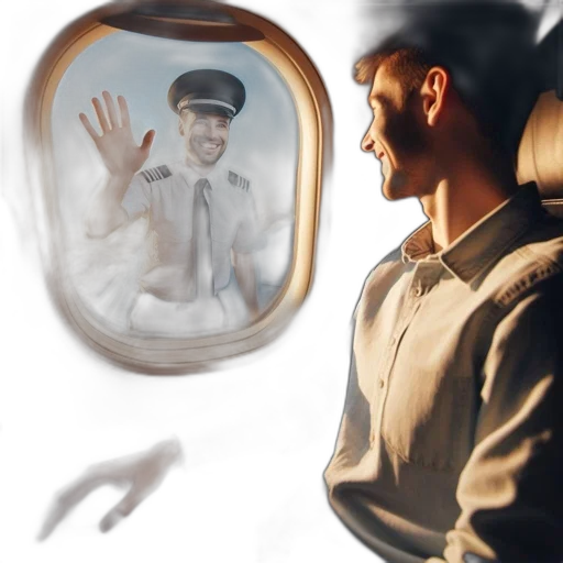 face, photorealistic, concept art, oil painting, comic book art, underwater, passenger, airplane transparent PNG cut-out