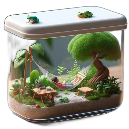 furniture, 3d render, concept art, photorealistic, fantasy art, underwater, forest, rain transparent PNG cut-out