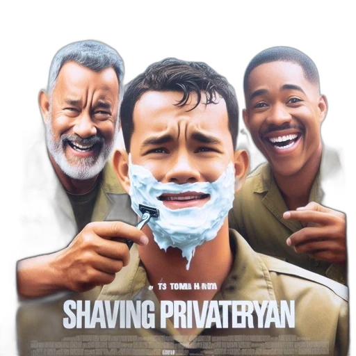 poster, r-rated, film, shaving, private, ryan, featuring, tom transparent PNG cut-out