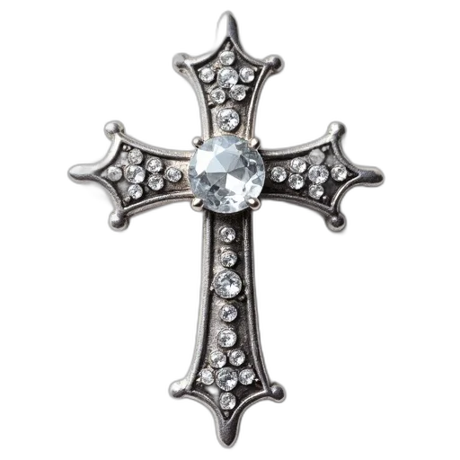 jewelry, crown, sword, staff, close-up, image, silver, cross transparent PNG cut-out