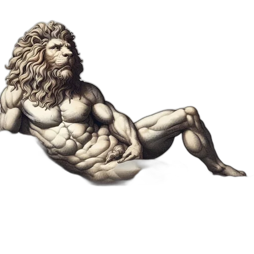 animal, hair, crown, creature, photorealistic, concept art, fantasy art, 3d render transparent PNG cut-out