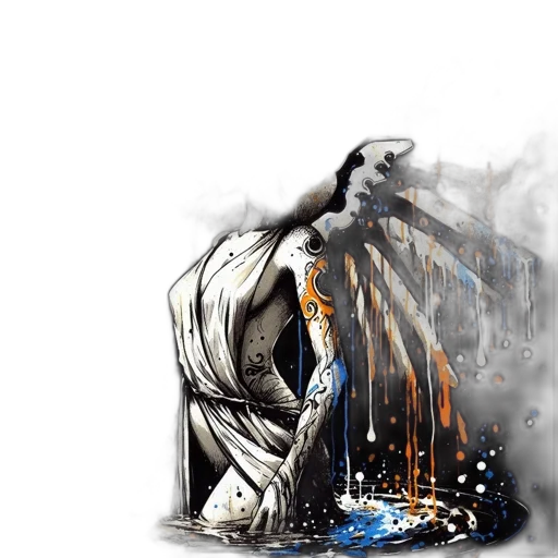 dragon, concept art, photorealistic, fantasy art, comic book art, rain, underwater, fire transparent PNG cut-out