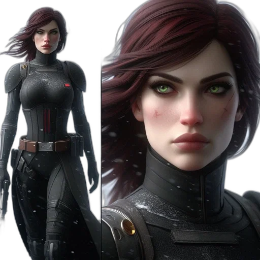 concept art, comic book art, fantasy art, 3d render, dark, female, figure, featuring transparent PNG cut-out