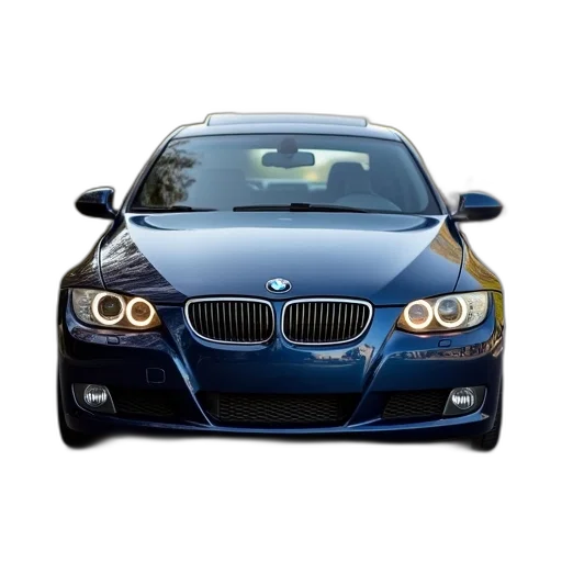 car, photorealistic, 3d render, 2010, bmw, 335i transparent PNG cut-out