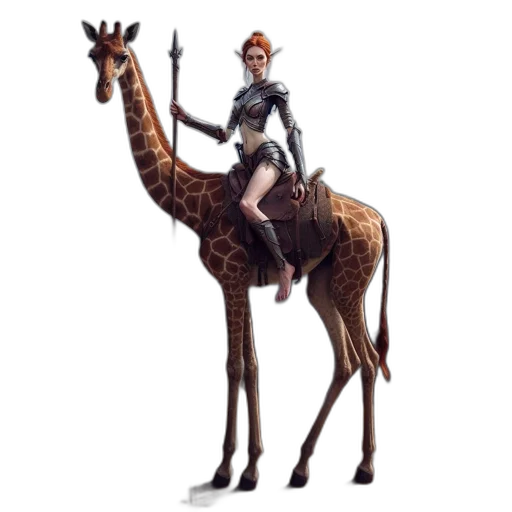 animal, staff, concept art, fantasy art, pixel art, 3d render, female, elf transparent PNG cut-out