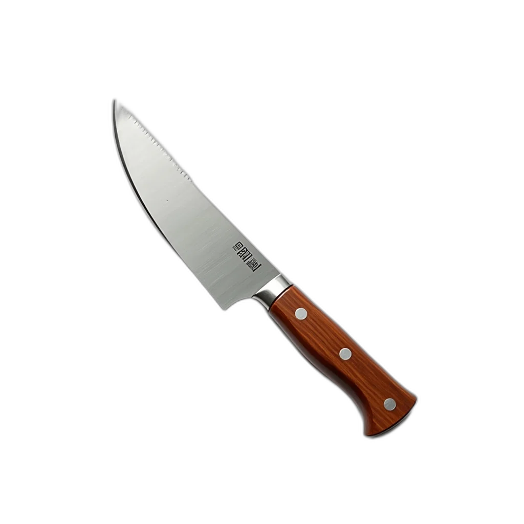 weapon, staff, sword, 3d render, photorealistic, brown, wooden-handled, knife transparent PNG cut-out