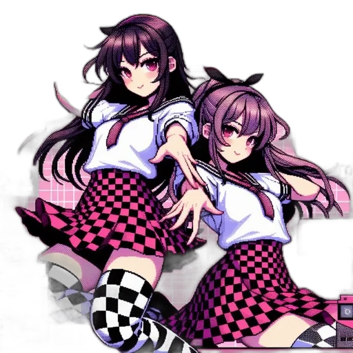 dress, furniture, pixel art, anime, vaporwave, concept art, neon lights, monochrome transparent PNG cut-out