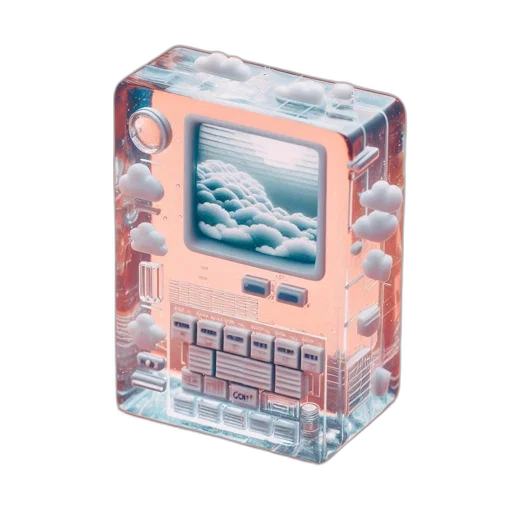 robot, bottle, furniture, weapon, vaporwave, 3d render, cyberpunk, pixel art transparent PNG cut-out