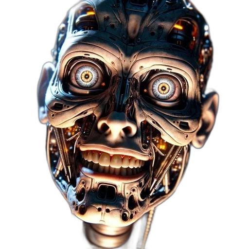 robot, mask, face, jewelry, 3d render, concept art, photorealistic, cyberpunk transparent PNG cut-out