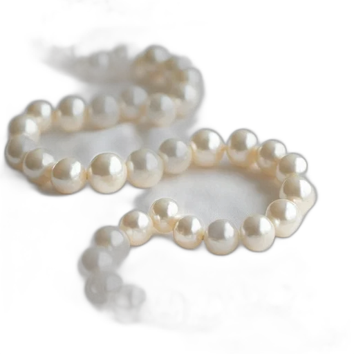 jewelry, crown, 3d render, strand, white, pearls, draped, over transparent PNG cut-out