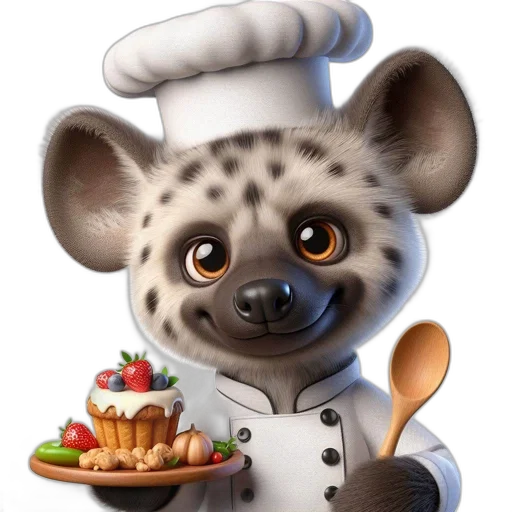 food, staff, animal, concept art, 3d render, photorealistic, cartoon, animated transparent PNG cut-out