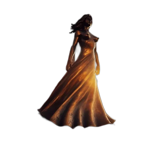 dress, hat, hair, jewelry, concept art, fantasy art, 3d render, pixel art transparent PNG cut-out
