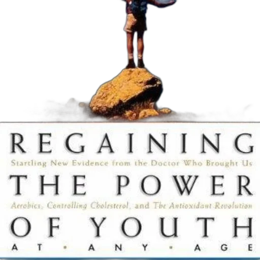 regaining, power, youth, any, age, book, cover, featuring transparent PNG cut-out