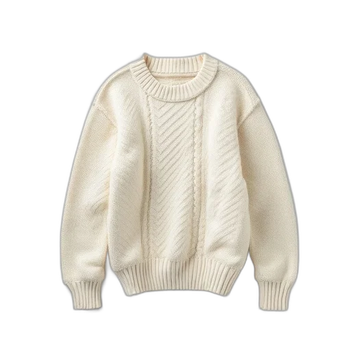 jacket, pastel, monochrome, earth tones, white, knitted, sweater, ribbed transparent PNG cut-out