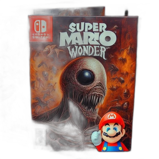 creature, mask, concept art, 3d render, comic book art, nintendo, switch, box transparent PNG cut-out