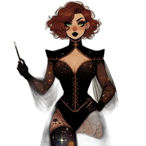 dress, staff, concept art, fantasy art, pixel art, watercolor, outer space, fire transparent PNG cut-out