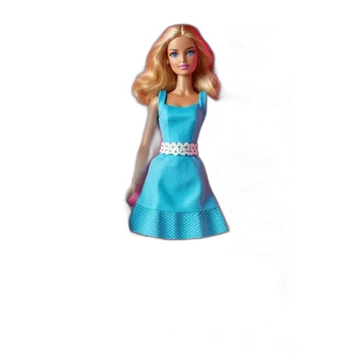 dress, jewelry, 3d render, cartoon, concept art, barbie, doll, displayed transparent PNG cut-out
