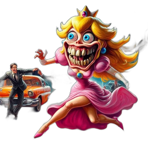 car, concept art, comic book art, photorealistic, surrealistic, urban, scenario, monstrously transparent PNG cut-out
