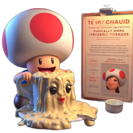 creature, crown, hat, furniture, 3d render, concept art, anthropomorphic, toad transparent PNG cut-out