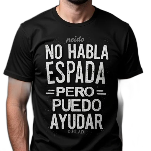 3d render, man, wearing, black, t-shirt, graphic, design, reads transparent PNG cut-out