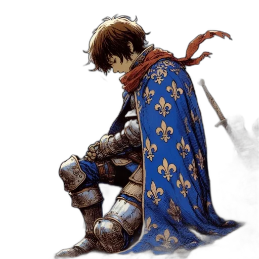 sword, crown, weapon, fantasy art, concept art, watercolor, pixel art, blue transparent PNG cut-out