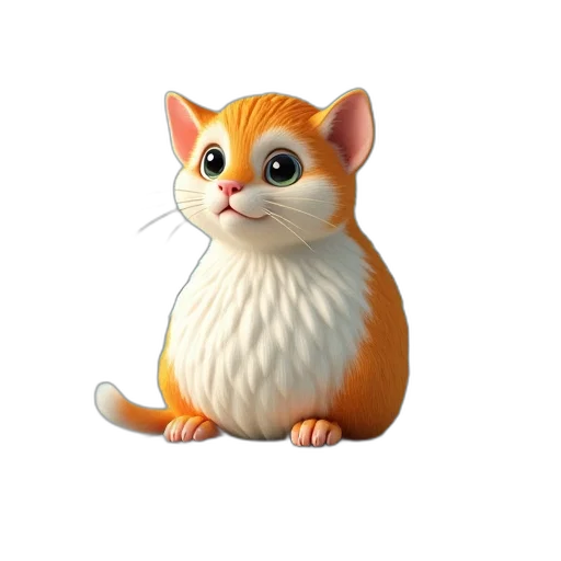 animal, staff, creature, 3d render transparent PNG cut-out