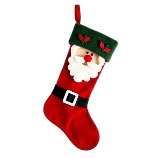 shoes, red, christmas, stocking, green, cuff, holly, pattern transparent PNG cut-out