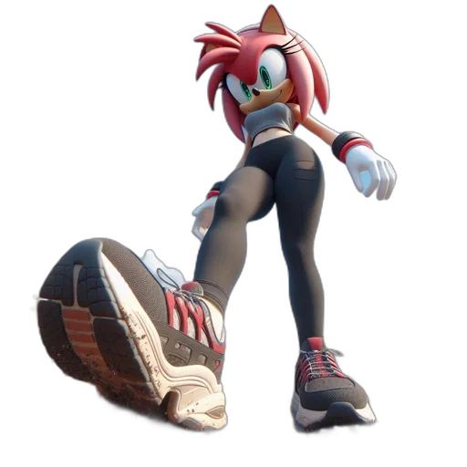shoes, 3d render, concept art, giant, animated, character, resembling, knuckles transparent PNG cut-out