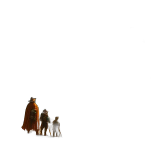 robot, staff, animal, pixel art, concept art, 3d render, comic book art, outer space transparent PNG cut-out