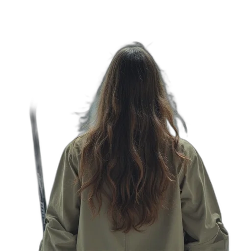 staff, hair, jacket, sword, concept art, photorealistic, fog, forest transparent PNG cut-out