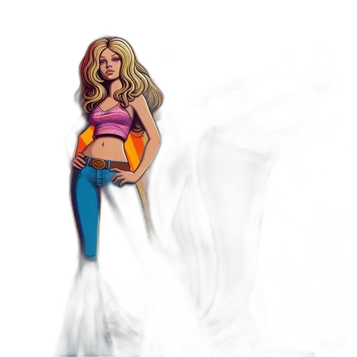 dress, concept art, comic book art, fantasy art, cartoon, pastel, neon, colorful transparent PNG cut-out